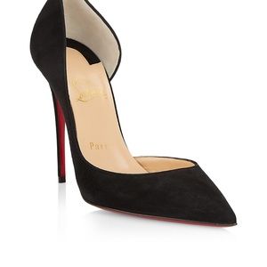 Christian Louboutin Iriza Half d'Orsay Suede Pumps
